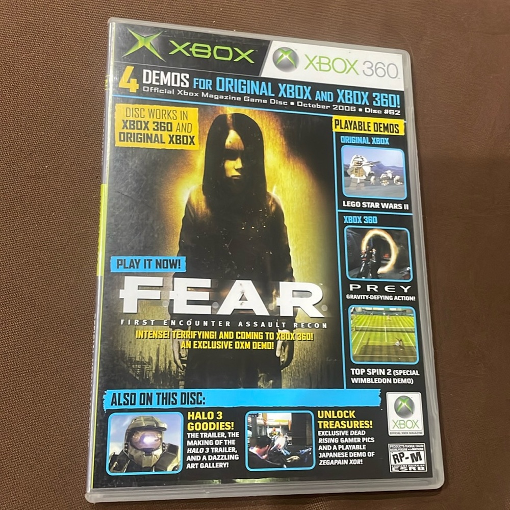FEAR (XBOX 360 & XBOX) - OCTOBER 2006 - DISC #62